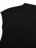 Yipinpay 2023 Black Knitted Dresses For Women Elegant Short Dresses Woman Mini Bodycon Dress Women High Neck Sleeveless Party Dress