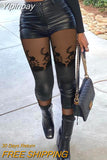 Yipinpay women's bottom sexy casual Contrast Lace PU Leather Skinny Pants Daily women pants new trousers high waist elegant