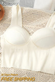 Yipinpay Women Sexy Tank Tops With Chest Pad Y2K Club Outwear Female Vest Soft Casual Summer Basic Bralette Tees Crop Top Girls