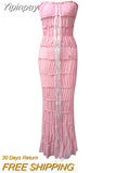 Yipinpay Fashion Women Sling Dress Spaghetti Straps Lacing Pleated See-Through Summer Mini Dress For Club Party Street Style S M L