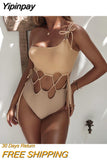 Yipinpay Women One Piece Swimsuit One Shoulder Female Swimwear Bandage Sexy Monokini Swimming Suits Beachwear Bathing Suit