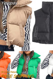 Yipinpay Women Autumn Winter Vest Sleeveless Jackets Waistcoat Clothing Warm Coats 2023 Luxury y2k Padded Puffer Vest Female Clothes