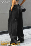 yipinpay Pants Y2K Clothes Loose Drawstring Low Waist Joggers Trousers Women Casual Outfits Streetwear Baggy Wide Leg Sweatpants