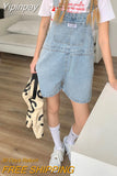 Yipinpay For Women Summer Denim Shorts Korean Style Wide Leg Jeans Pants Light Blue High Waisted Baggy Casual Fashion Shorts