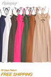 Yipinpay Fashion Dresses for Women 2023 Summer New In Dresses Female Chic and Elegant Slip Dress Ladies Slim Backless Sexy Dress
