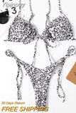 Yipinpay Summer Women Bikini Set Sexy Leopard Split 2 Piece Swimwear Woman Swimsuit with Lace High Waist Thong Bikini Beach Outfits