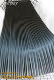 Yipinpay Woman's Spring Autumn Pleated Skirt Casual Korean Fashion Gradient Streetwear Skirts for Women Vintage Long Midi Skirt