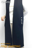 Yipinpay Long Vest Black Cardigan Chalecos Mujer Autumn Winter Waistcoat Women 2023 Chic Colete Feminino Jackets Y2k Coats