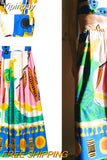 Yipinpay Printed Pleated Midi Skirt Woman High Waist Summer Skirt Sets Stylish Long Skirts For Women Fashion 2023 Beach Skirt
