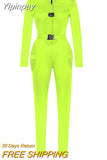 Yipinpay Women Sexy Hollow Out Jumpsuit Romper Spring Fall Sexy Solid Color Turtleneck Long Sleeve Overalls with Release Buckle Design