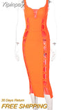 Yipinpay Sexy Hollow Out Bodycon Long Dress For Women Summer Suspender Backless Dresses Femme Y2K Beachwear Night Party Vestidos