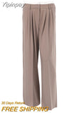 Yipinpay Fashion Brown Women Baggy Pants Patchwork Low Waist Loose Fit Trousers Streetwear Oversized Cargo Pants Female 2023