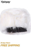 Yipinpay Women's Warm Winter Faux Fur Hat Cossack Russian Style Thick Furry Fuzzy Fluffy Cap Grunge Outdoor Earwarmer Ski Hat