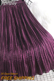 yipinpay Summer Thin Pleated Skirts Women 2023 New Stylish Luxury High Waist Korean Midi Faldas Plain Simple Swing A-line Skirt