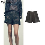Yipinpay Spring Summer Women Fashion Shorts 2023 Female Vintage High Waist Streetwear Female Elegant Mini Shorts