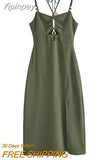 Yipinpay Fashion Dresses for Women 2023 Summer New In Dresses Female Chic and Elegant Slip Dress Ladies Slim Backless Sexy Dress