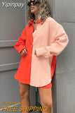 Yipinpay Street Patchwork Cotton Linen Suits With Shorts Two Pieces Oversize Shirts Wide Leg Shorts Casual Women Sets 2-Piece