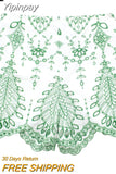 Yipinpay 2023 Woman Embroidery Short Sets Green Cut Out Summer Shorts For Women Mid-Waist Boho Beach Mini Shorts Woman Fashion