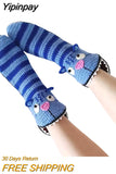 Yipinpay Women Cute Cartoon Animal Socks 3D Cat Rabbit Sheep Autumn Winter Warm Knitted Socks Soft Home Slipper Socks