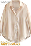 Yipinpay Fashion Stripe Spliced Women's Shirt 2023 Summer Long Sleeve Women Tops Blouse Ladies Chic Casual Shirts & Blouses New In