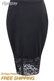 Yipinpay HOT Women Sexy Lace Stretch Office High Waist Pencil Skirts Bodycon Party Skirt Sexy Women Summer Outwear