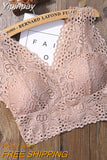 Yipinpay Women Lace Hollow Floral Crop Top Harness Bralet Camisole Tank Tops Casual New Seamless Hot Ladies Vest 2023