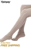 Yipinpay Knitted Stockings Autumn Winter 2023 Female Lingerie Thigh High Socks Harajuku Sexy Compression Stockings for Women