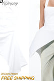 Yipinpay White Halter Top Women Asymmetric Backless Top Female Ruched Summer Blouses For Women 2023 Streetwear Sexy Tops Woman
