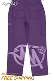 Yipinpay Cargo Pant Retro Street Trend Overalls Men 2023 New Fashion Casual Loose Straight Wide Leg Trouser Streetwear Men And Women