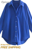 Yipinpay 2023 Women Shirt Multicolour Button Up Shirt Women Summer Long Sleeve Top Female Streetwear Oversize Shirts And Blouses