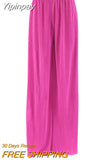 Yipinpay Beige Pleated Wide Leg Pants Womens Pants Fashion 2023 Casual Loose Trousers Office Lady Elegant Long Palazzo Pants