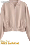 Yipinpay TRAF Fashion Jackets for Women 2023 Summer Bomber Jackets Coats Female Chic Casual Short Coats Ladies New In Outerwear