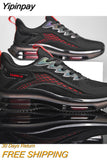 Yipinpay Summer Men's Thin Tide Shoes Hollow Breathable Men's Tide Brand Sneakers Running Net Shoes Youth Blade Shoes