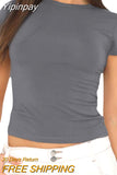 Yipinpay Women y2k Clothes Crop Tops Summer 2023 Vintage Harajuku T-shirts Solid Color Aesthetic Clothing Women Tube Tops Streetwear