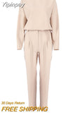 Yipinpay Vintage Zipper Khaki Trousers Women High Waist Office Pants Ladies Brown Trousers Work Wear Spring Long Pants 2023