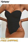 Yipinpay Cut Swimwear 2023 Women One Piece Swimsuit Female Push Up Bathing Suit High Waist Swimming Suits For Women Solid Monokini