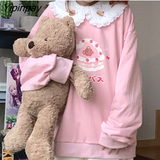 Yipinpay Spring and Autumn Sweet Set Women Student Cute Sweater + Corduroy Pants Two-piece Suit Female