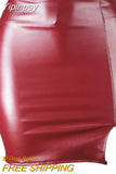 Yipinpay Black Pu Leather Mini Skirt Women American Fashion Summer Clothing Womens Dark Brown Claret Skirts Female Bottoms Y2k Hot