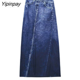 Yipinpay Vintage 2023 Solid Slim Blouse Pants Sets Spring Summer Casual Single Breasted Long Sleeve Shirt Zipper Flare Pants Outwear