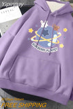Yipinpay new cute cartoon print hoodie women's Y2K autumn plus velvet thick loose sweatshirt couple casual all-match pullover hoodie