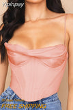 Yipinpay 2023 New Bowknot Fishbone Sling Spice Girl Tank Top Short Open Umbilical Clothes Women's Summer Butterfly Top