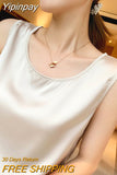 Yipinpay Summer Plus Size Women's Blouse Sleeveless Suspenders V-neck Loose Casual Fashion Vest Women Satin Silk Top Bottoming Shirt