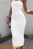 Yipinpay Spaghetti Strap Backless Sexy Long Dress Party Off Shoulder Strapless Summer Maxi Dress Black Bodycon Dress Women 2023