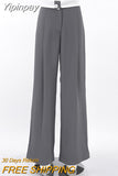 Yipinpay Street Style Patchwork Wide Leg Pants Women Mid Waist Contrast Pants Casual Spring Summer 2023 Baggy Trousers Ladies