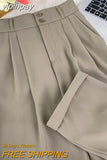 yipinpay Crimping High Waist Pants for Womens 2023 Korean Fashion Casual Harem Pants Female Loose Elegant Chic Trousers Ladies