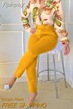 Yipinpay Two Piece Sets Autumn New Women's Fashion Print Stand-Up Collar Long-Sleeved Shirt Top with Belt Solid Color Trousers