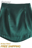 Yipinpay Elegant Silky Satin High Waist Skirts Women Fashion Office Lady Bodycon Mini Skirts Femme Summer Night Club Bottom Cloth
