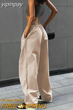 yipinpay Pants Y2K Clothes Loose Drawstring Low Waist Joggers Trousers Women Casual Outfits Streetwear Baggy Wide Leg Sweatpants
