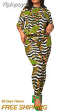 Yipinpay Piece Women Sets 2023 Autumn Winter New Arrival Matching Sets Print Color Two Pieces Sets Top Pants Suits Outfits Clothing