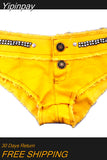 Yipinpay Women Summer Micro Mini Jeans Button Fashion Sexy Shorts Low Rise Trousers Clubwear